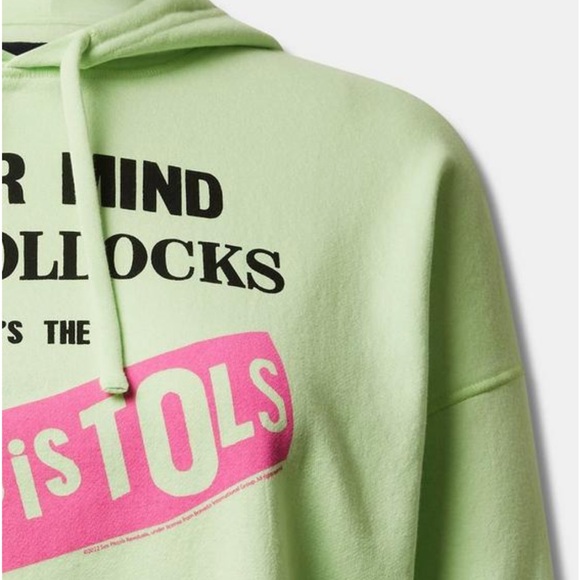 NWT torrid size 4 midi cropped Sex Pistols hooded sweatshirt - Picture 2 of 4